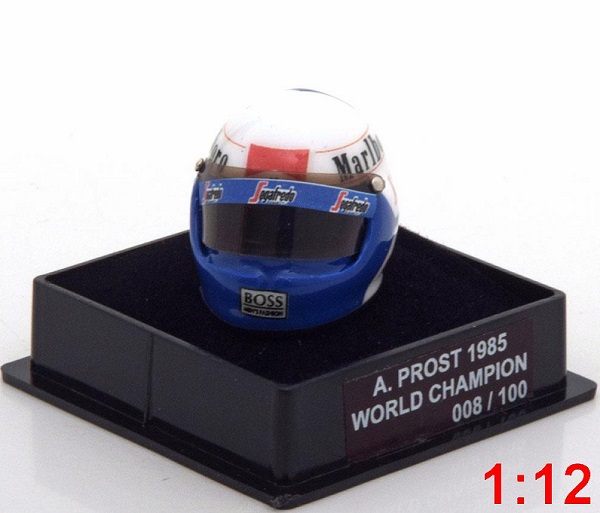 mclaren helm weltmeister 1985 prost world champions collection (l.e.100pcs) M75399 Модель 1:12